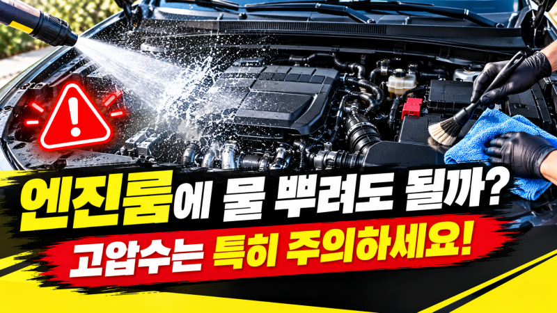 자동차 관리 상식 #60 자동차 엔진룸 물청소해도 될까? 무작정 물 뿌리면 안 되는 이유