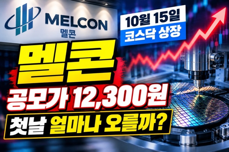 멜콘 상장일 10월 15일, 공모가 12,300원과 유통가능물량·주가 전망