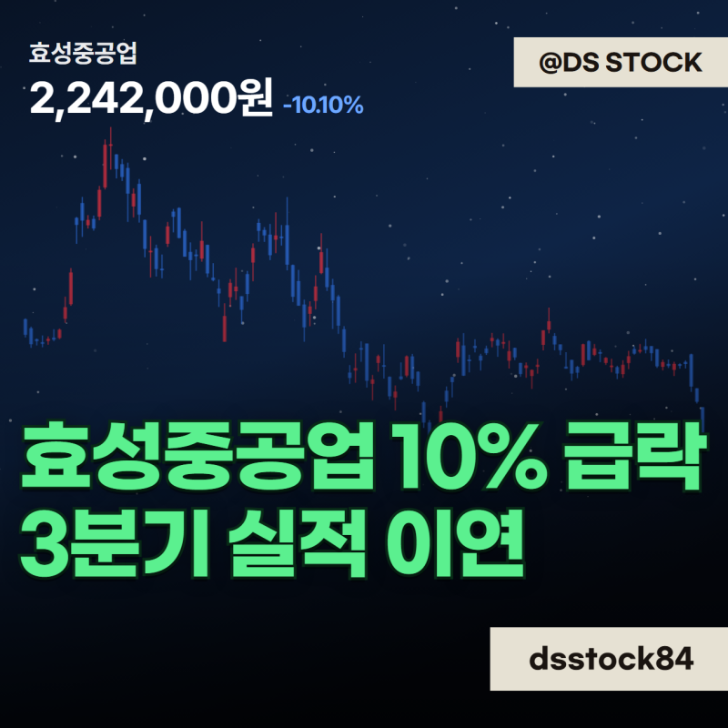 "전력기기는 계속 오를 줄 알았는데.." 효성중공업 10% 급락, 3분기 실적 눈높이가 또 낮아진 ....