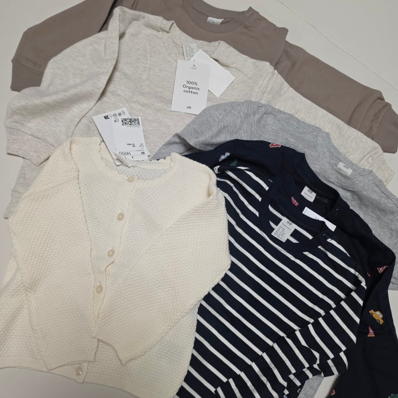 9개월 아기 가을옷 쇼핑 | H&M 베이비 12-18M 기본템, 코코하니 수면조끼와 나그랑골지 구매후기