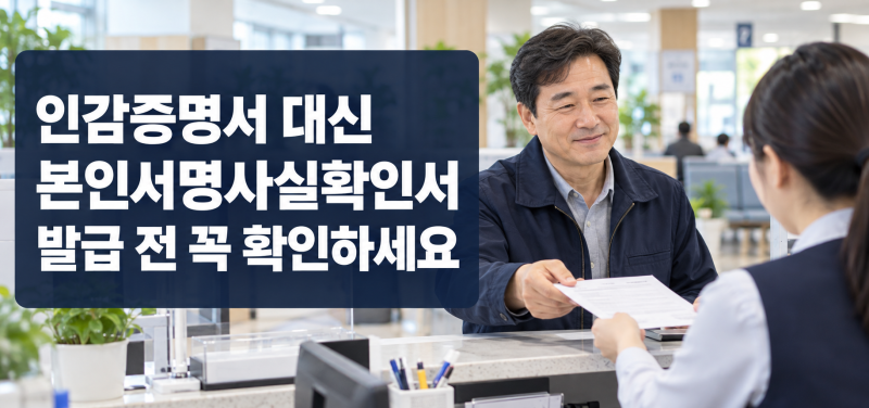 인감증명서 대신 본인서명사실확인서 써도 될까?