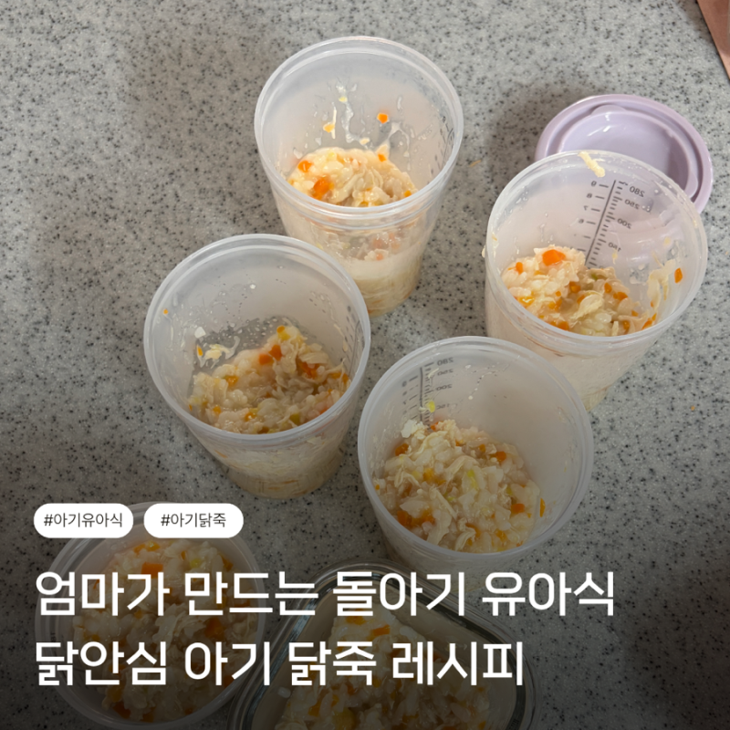 아기 닭죽 돌아기 유아식 닭안심 영양죽 한그릇밥 레시피