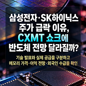삼성전자·SK하이닉스 주가 급락 이유, CXMT 쇼크에 반도체 전망 달라질까?