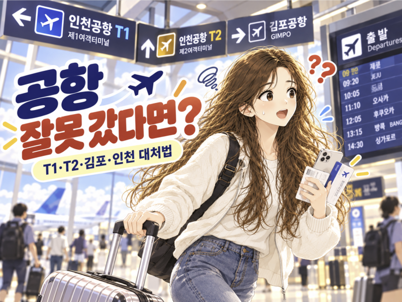 비행기 타러 공항을 잘못 갔다면? [인천공항 T1·T2·김포공항 이동시간·요금·대처법]