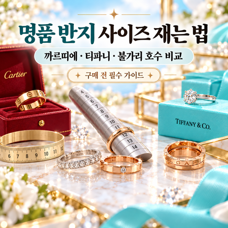 2026 반지 사이즈 재는 법｜까르띠에·티파니·불가리 호수표와 손가락 둘레 측정