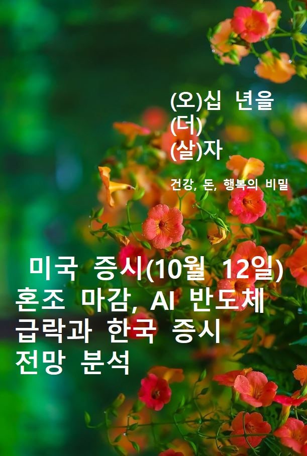 미국 증시(10월 12일) 혼조 마감, AI 반도체 급락과 한국 증시 전망 분석
