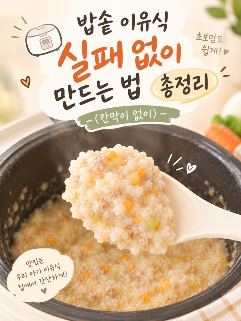 중기 후기 밥솥 이유식 만들기｜칸막이 없이 실패없이 만드는 간단한 방법