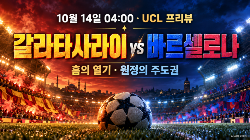 [UCL 프리뷰] 갈라타사라이 vs 바르셀로나｜결장자·전략 분석과 예상 스코어