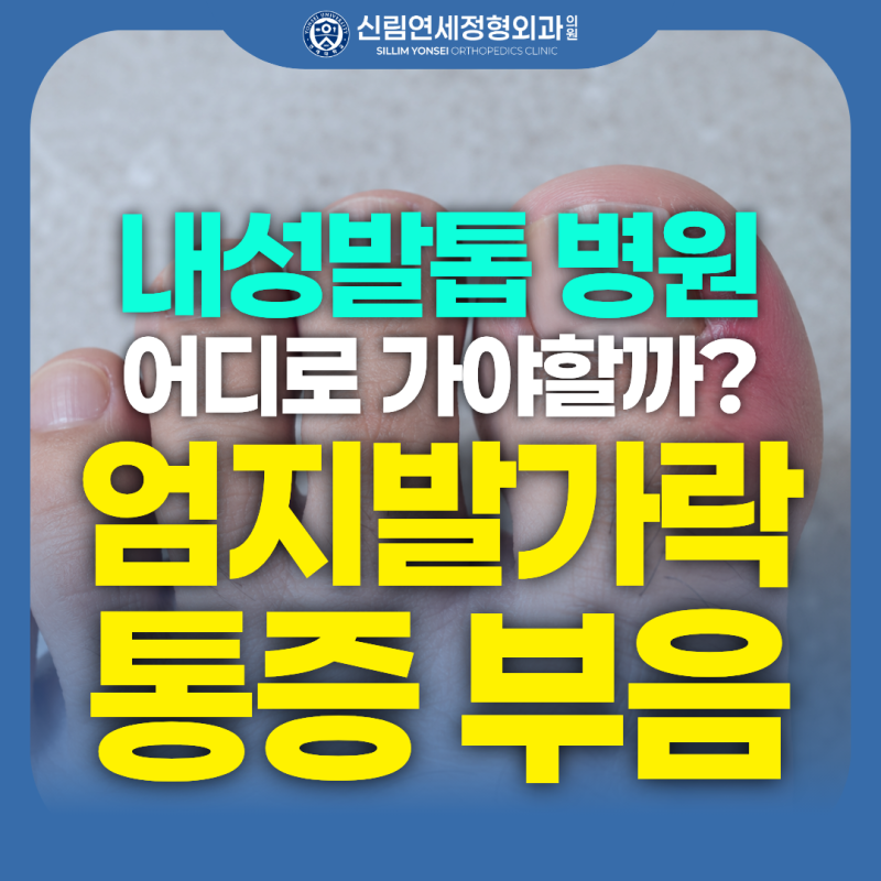 엄지발가락 통증과 부음, 내성발톱 치료 병원 어디로 가야 할까? 치료 방법과 관리법