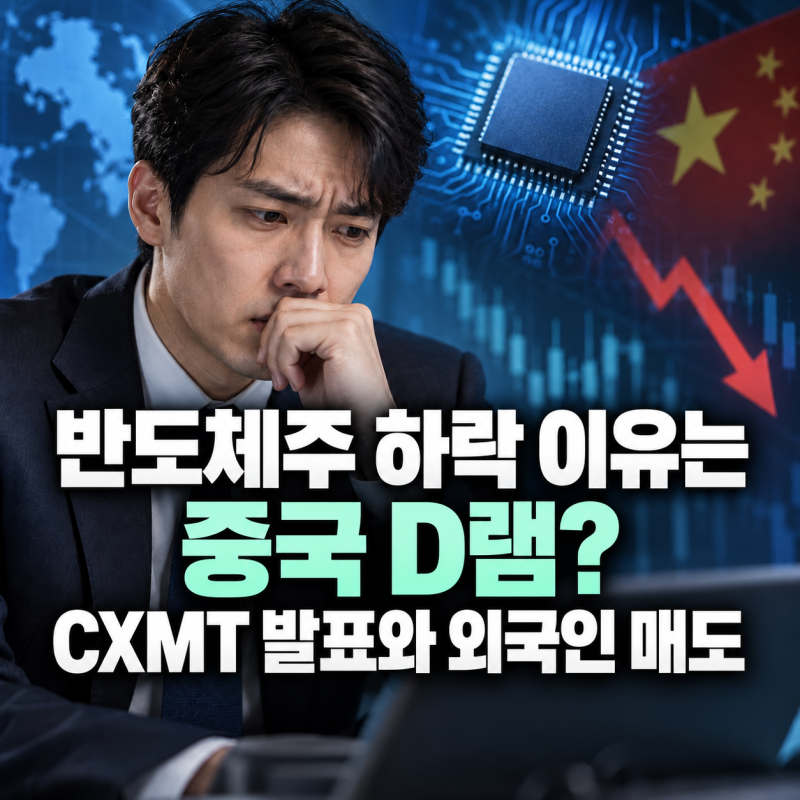 반도체주 하락 이유는 중국 D램? CXMT 발표와 외국인 매도