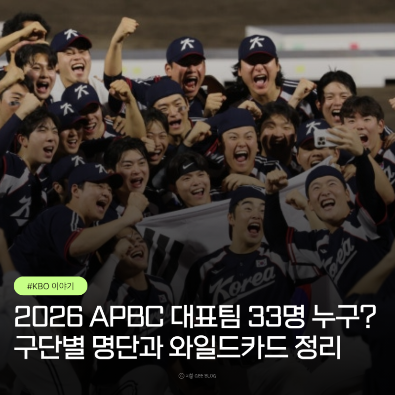 2026 APBC 대표팀 33명 누구? 구단별 명단과 와일드카드 정리