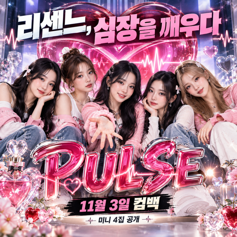리센느 11월 3일 컴백 확정! 미니 4집 'PULSE' 공개…LOVE ATTACK 역주행 이후 첫 승부수