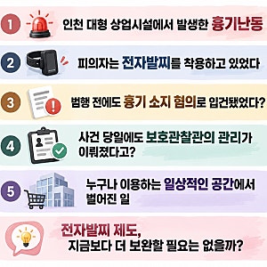 인천 홈플러스 흉기난동 사건…전자발찌 착용 중 범행, 시민들은 안전할까?