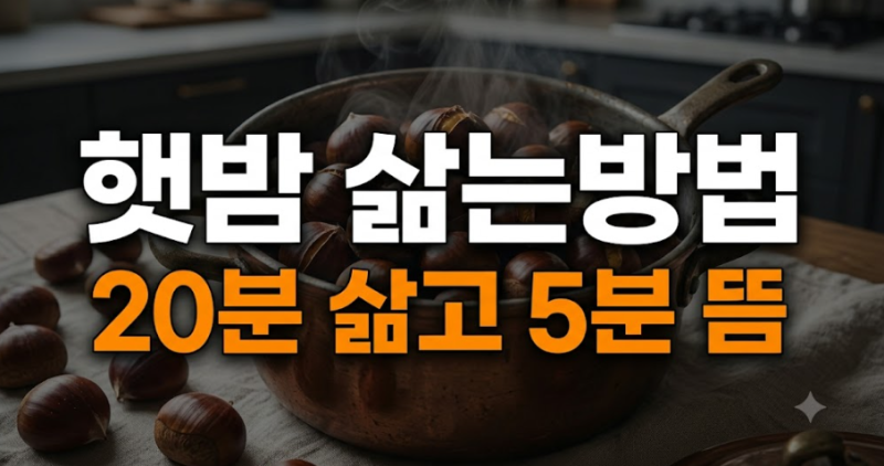햇밤 삶는방법 시간, 냉동밤 삶는 방법·삶은밤 보관 2026