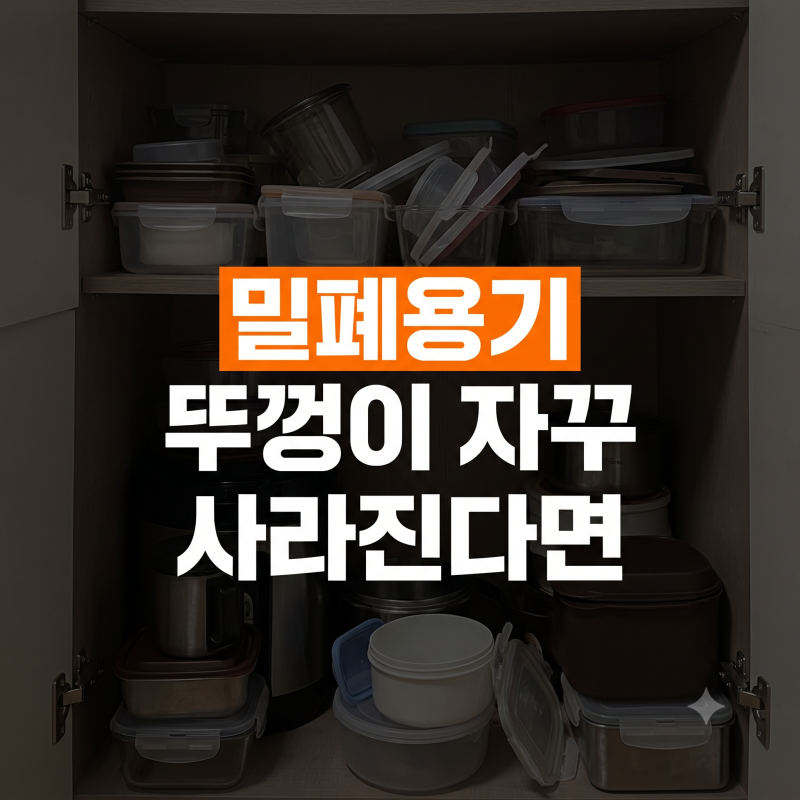 밀폐용기 뚜껑만 자꾸 사라지는 이유와 주방 수납 시스템 개편법