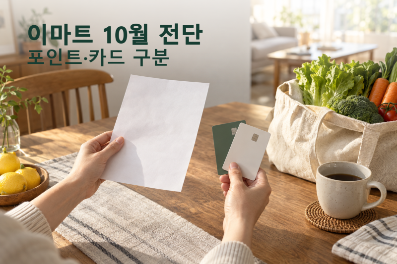 이마트 10월 전단, 14일 종료 전에 포인트·행사카드 조건부터 보세요
