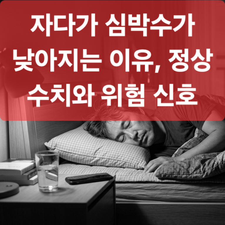 수면 중 심박수 40~50회, 괜찮을까? 서맥의 원인과 검사 기준