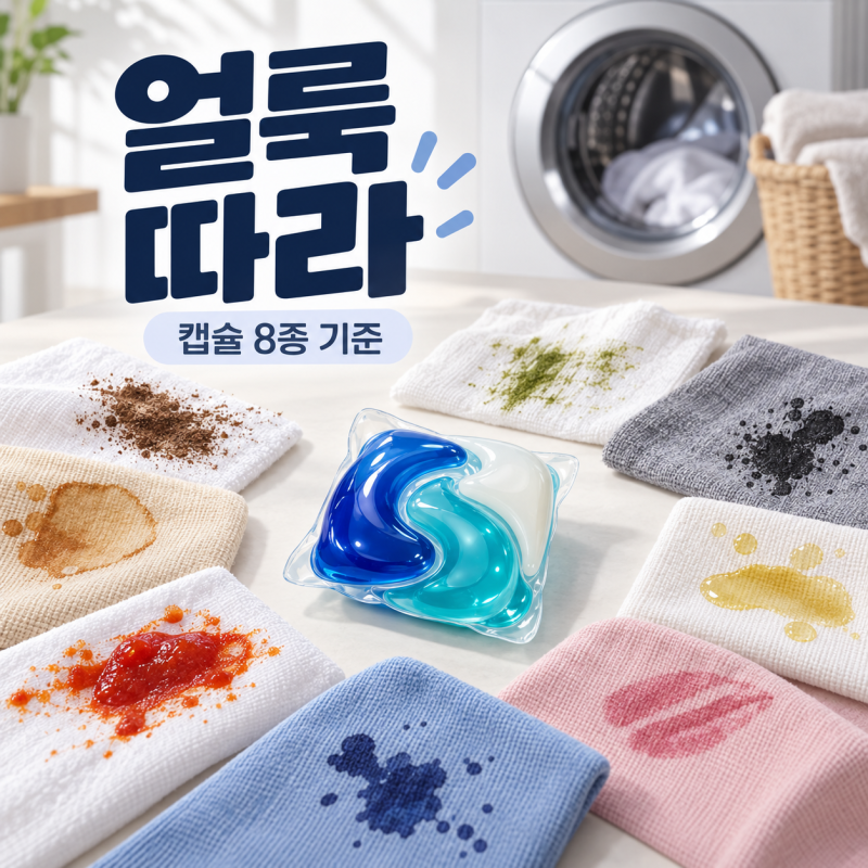 세탁세제순위, 캡슐형 8종은 어떤 기준으로 갈릴까?