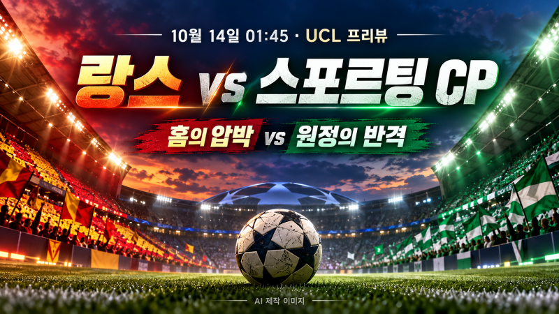 [10월 14일 UCL] 랑스 vs 스포르팅 CP｜결장자·전력 분석과 예상 스코어