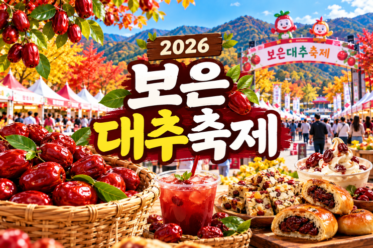 2026 <b>보은 대추축제</b>｜일정·초대가수·프로그램·주차·순환버스 총정....
