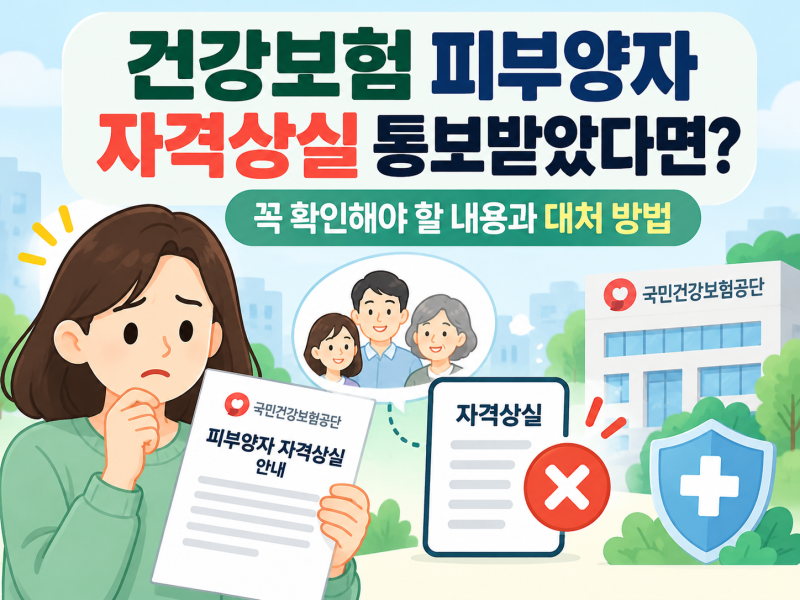 건강보험 피부양자 자격상실 통보받았다면? 지역가입자 전환부터 보험료 확인까지
