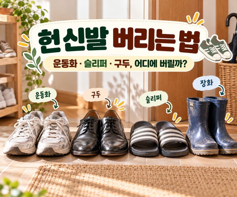 헌 신발 버리는 법, 운동화·슬리퍼 의류수거함에 넣어도 될까? 종류별 분리배출 방법