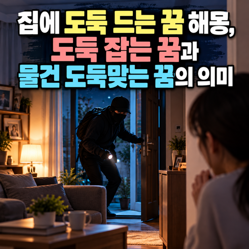 집에 도둑 드는 꿈 해몽, 도둑 잡는 꿈과 물건 도둑맞는 꿈의 의미