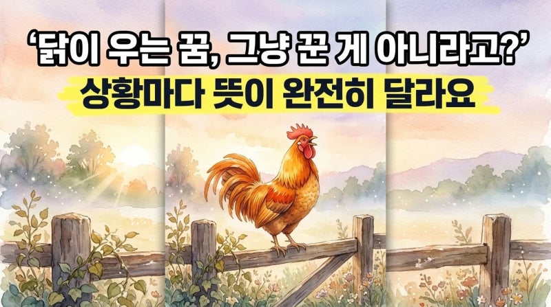 닭이 우는 꿈부터, 상황별 닭꿈해몽 50가지