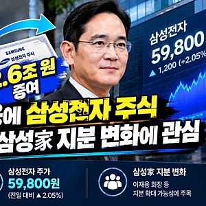 홍라희, 이재용에게 삼성전자 주식 2.6조 증여••• 세금만 1.5조원?