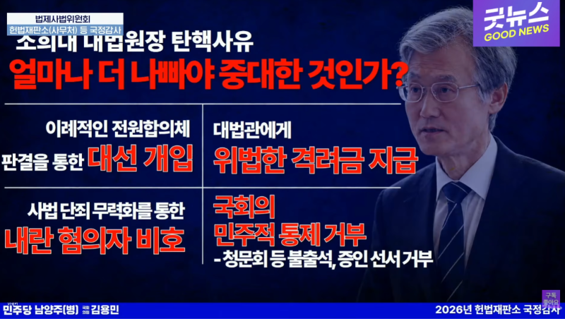 "헌재가 풀어준 인사들 법원서 중형 선고" 김용민 의원, 헌법재판소의 성급한 탄핵 기각 및 ....