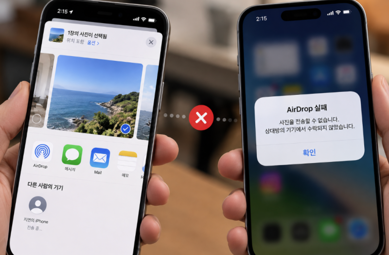 아이폰 에어드랍 안됨?아이클라우드 icloud 사진 전송 실패 원인과 해결 방법 총정리