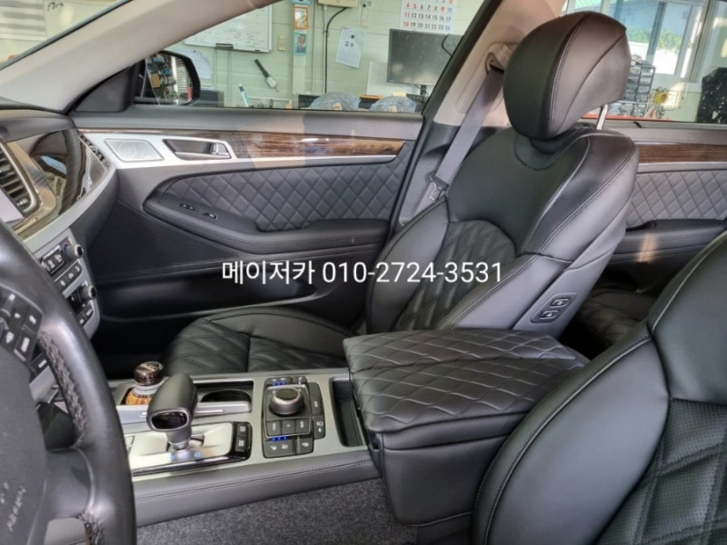 제네시스 G80 2세대 나파 가죽시트 + 도어 가죽 교체 - 의정부 메이저카