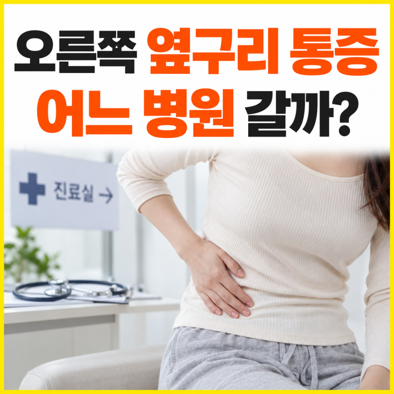 여자 오른쪽 옆구리 통증, 어느 병원? 증상별 진료과 정리