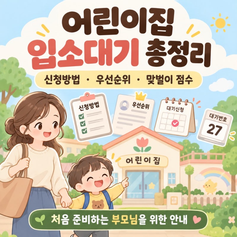 2027 어린이집 입소대기 신청방법 총정리｜아이사랑·우선순위 점수·대기순번·3월 입소
