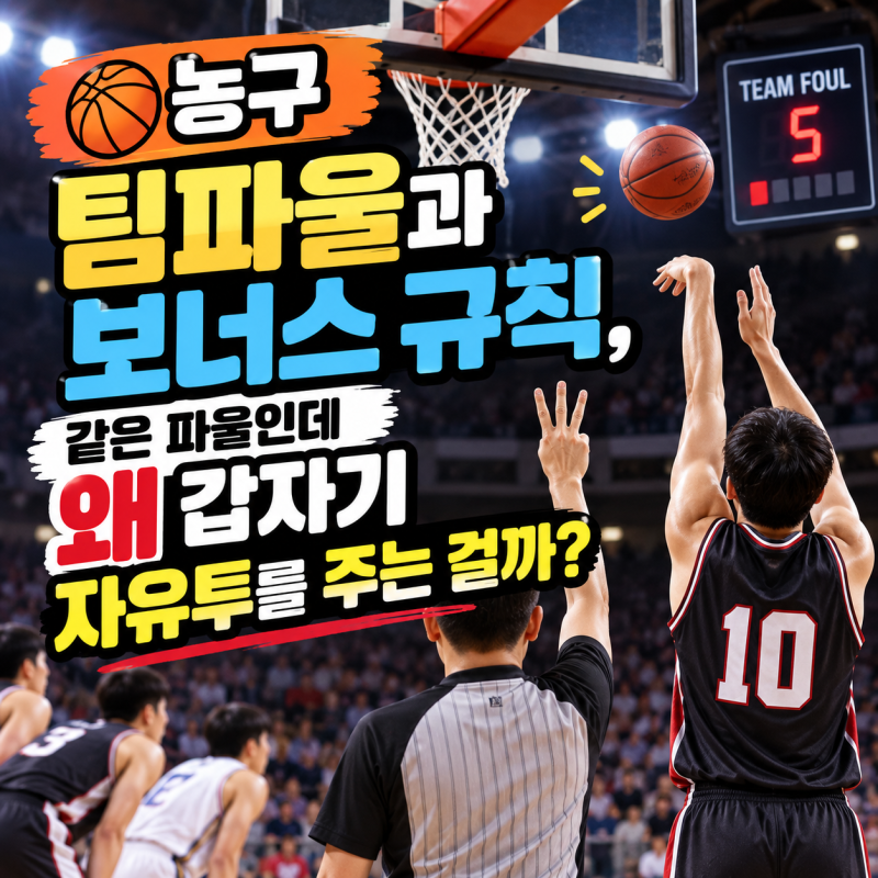 농구 팀파울과 보너스 규칙, 같은 파울인데 왜 갑자기 자유투를 주는 걸까