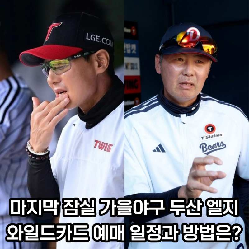 "가을야구 티켓팅 벌써 시작한다고?" LG·두산 와일드카드 예매 일정 공개