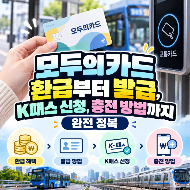 "모두의카드" 환급부터 발급, K패스 신청, 충전 방법까지 완전 정복
