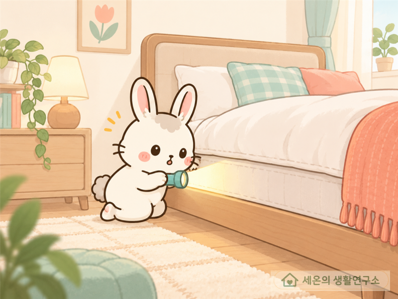 빈대 확인, 트랩 사기 전 침대에서 볼 3곳