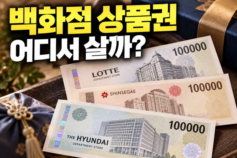 2026 백화점 상품권 구매·사용 방법 총정리｜롯데·신세계·현대 상품권 비교
