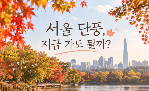 서울 단풍 명소 정리, 올해 절정 시기와 가는 순서까지