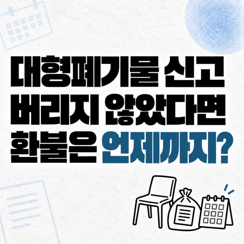 대형폐기물 인터넷신고 후, 아직 안 버렸는데 환불 못 받을까?