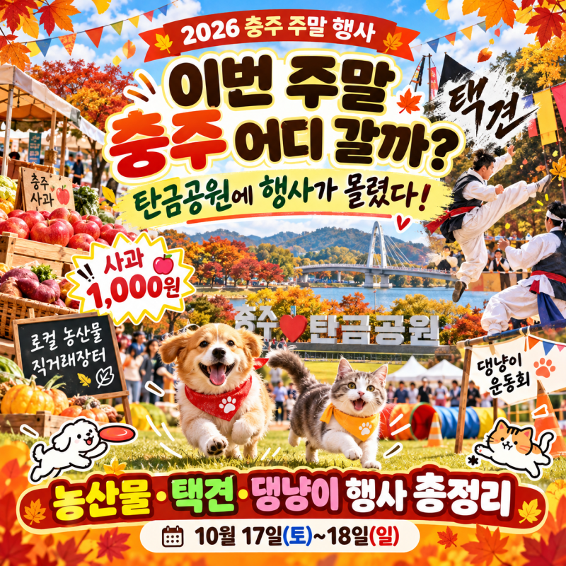 이번 주말 충주 어디 갈까? 탄금공원에 축제가 몰렸다!｜10월 17~18일 행사 총정리