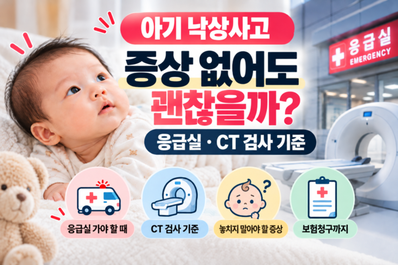 신생아 낙상사고, 아기 증상 없어도 괜찮을까? 응급실 CT 검사 기준