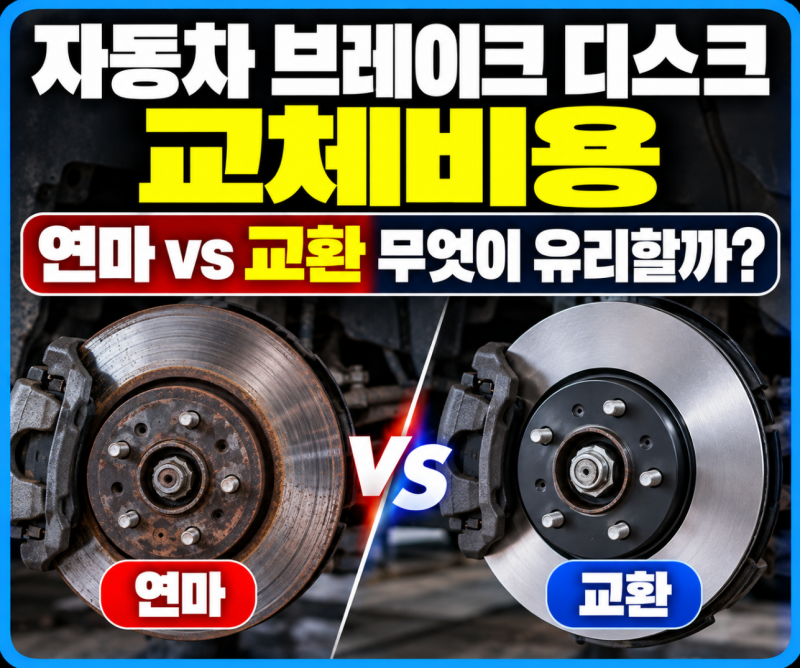 자동차 브레이크 디스크 교체비용, 연마와 교환 중 무엇이 유리할까?