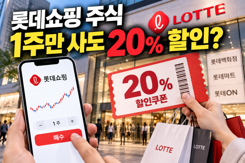 “롯데쇼핑 1주만 사면 백화점 20% 할인?” 실제 조건 총정리