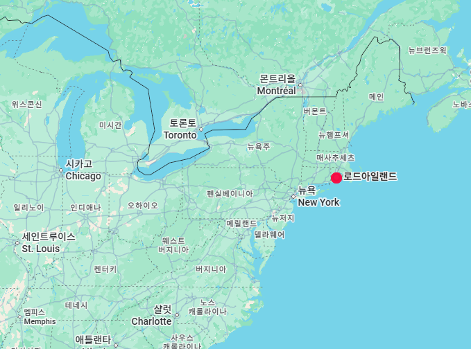 미국 로드아일랜드 지도 위치와 뉴포트 프로비던스 명소