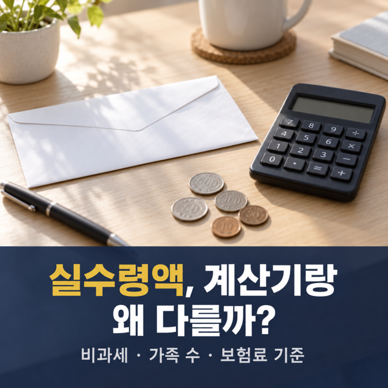 "계산기랑 왜 다르지?" 실수령액계산기와 실제 월급을 가르는 세 가지 입력값