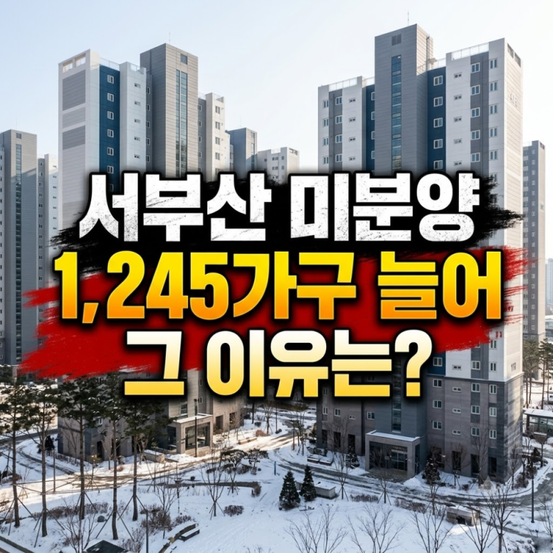 서부산 미분양, 강서구 7월 1,245가구로 450가구 늘어 HUG 관리지역 지정