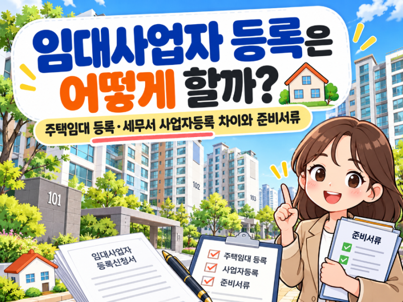 임대사업자 등록은 어떻게 할까? 주택임대 등록세무서 사업자등록 차이와 준비서류
