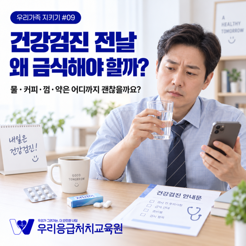 우리 가족 지키기 #09 ㅣ 건강검진 전날 왜 금식해야 할까?물·커피·껌·약은 어디까지 괜찮을....